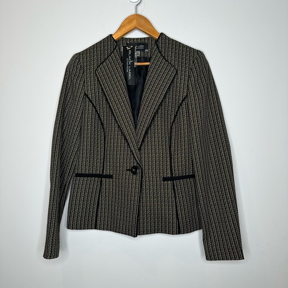 Black Label By Evan-Picone Women's Loden Multi Blazer Jacket - Picture 2 of 7